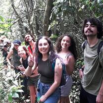 Visiting a local demonstration forest where we often see howler monkeys