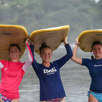 Rustic Pathways surfing in Costa Rica