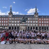 Group photo at Main Square in Madrid