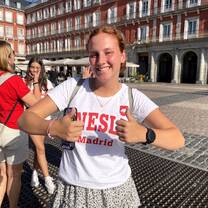 Student with thumbs up