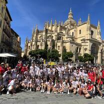 Group photo at Cathedral, Segovia