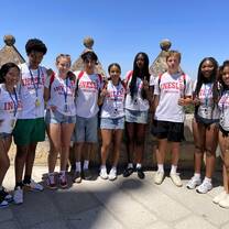 Group photo at castle