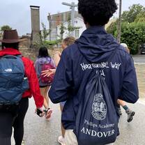 Students walking