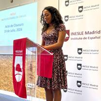 Woman doing a speech