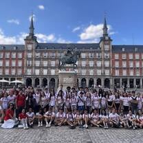 Group photo at Main Square in Madrid