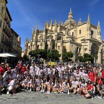 Group photo at Cathedral, Segovia