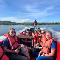 Travel to remote clinics by boat
