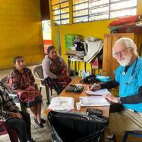 Doctor seeing patients