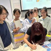 Camp Cosmos students having hands-on activities in the classroom