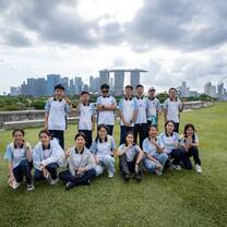 Camp Cosmos students outdoor team bonding activities