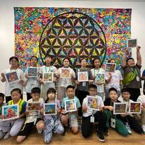 Camp Cosmos students did Singapore Malay culture activity Batik painting