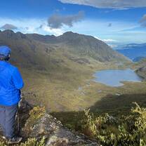 Student climbing Mt. Chirripo