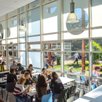 Inside the student cafe on our Grand Parade Campus