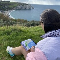 Painting the Normandy coast