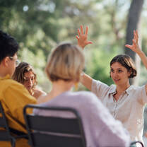 Emma, our tutor, teaching 