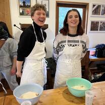 In the kitchen