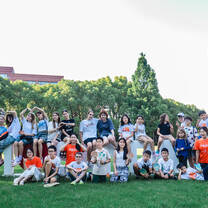 Children group photo on campus