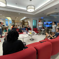 Students presenting on NTU student clubs
