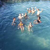 Group photo at the sea