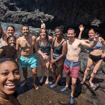 Group photo at the beach
