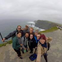 A windy day at Cliffs of Moher