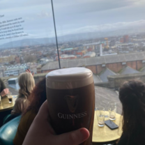 Students visiting the Guinness Storehouse with a view