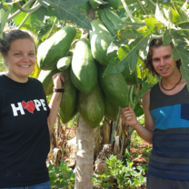 Couple doing farm work