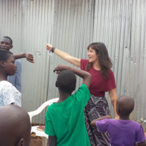 Volunteer activity with kids in Uganda
