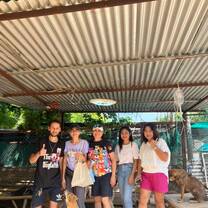 volunteers saying goodbye