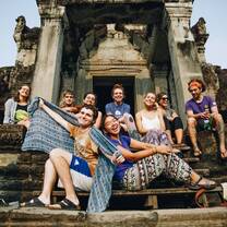 Students at temple