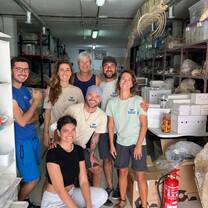 Group photo visit to the Cetacean research centre