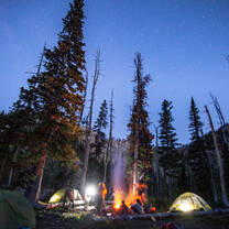 VISIONS Montana Blackfeet camping under the starts