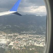 view of Guatemala City from the plane