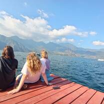 view of Lake Atitlan, GT from the dock