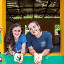 VISIONS Dominican Republic participants taking a break from work