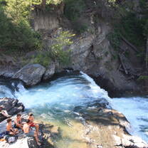 VISIONS Montana Blackfeet participants in the river
