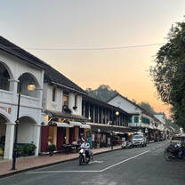 A quaint street with historic buildings