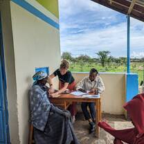 Volunteers Performing Health Check in Kenya
