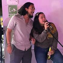 Couple singing