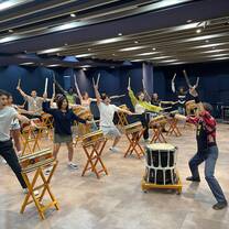 Everybody successfully played Taiko-Drum for their first trial.