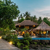 Ceningan resort seen from the channel