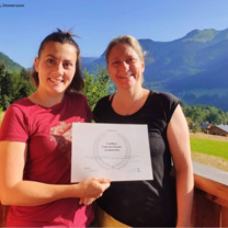 Photo holding a certificate