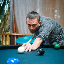 playing pool