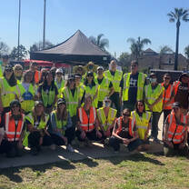 Volunteers work with local organizations group photo