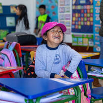 Kid smiling