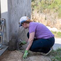 volunteer and construction work