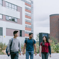 students on campus