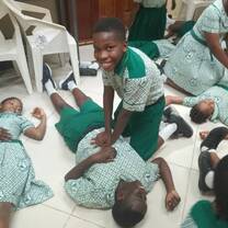 Children learning about first-aid