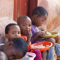 Kids eating