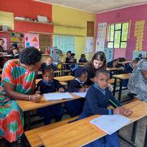 Teachers and kids in classroom